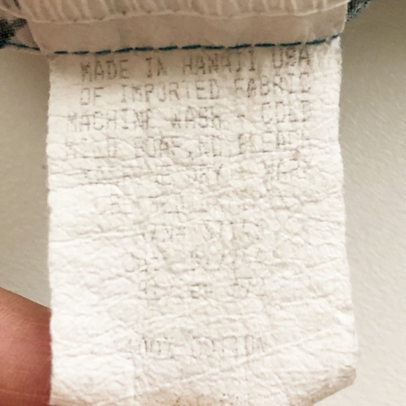 Vintage Hilo Hatie Hawaiian Aloha Shirt Green with White Hibiscus Large - Picture 6 of 6